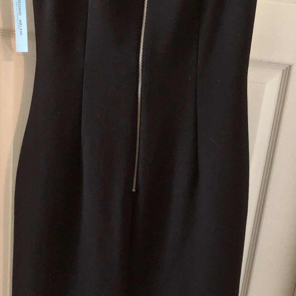 Black and white evening dress